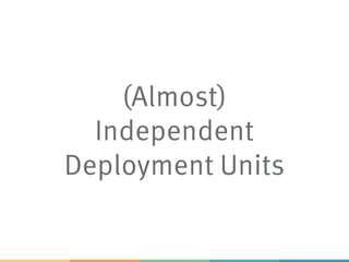(Almost)
Independent
Deployment Units
 