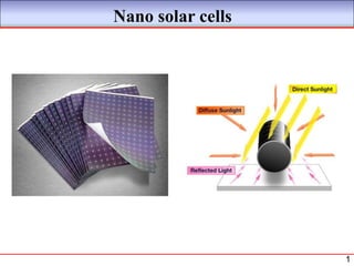 Nano solar cells




                   1
 
