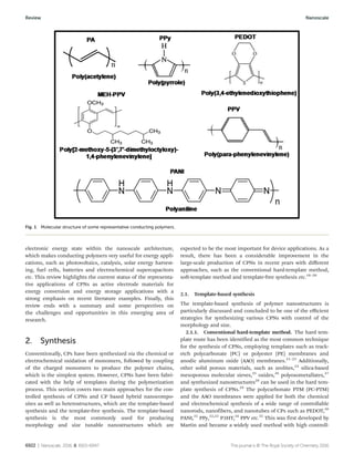 Nanostructured conducting polymers for energy applications towards a ...
