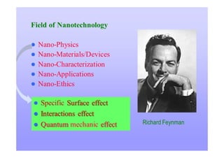 Nanotechnology : From Concept to Applications for ICT