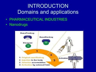 INTRODUCTION Domains and applications PHARMACEUTICAL INDUSTRIES Nanodrugs 
