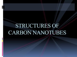 STRUCTURES OF
CARBON NANOTUBES
 
