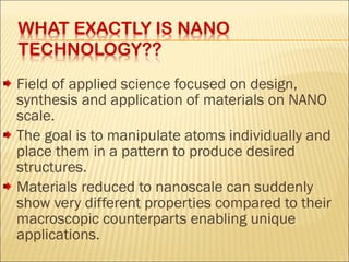 Nano technology | PPT