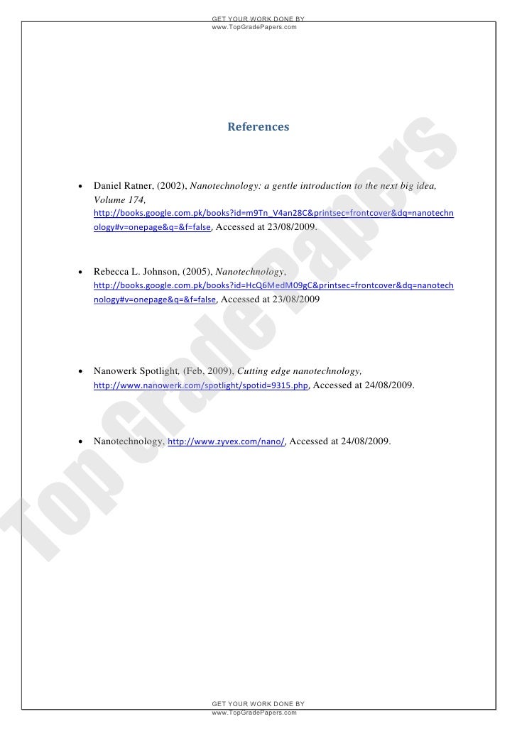 Nanotechnology essay