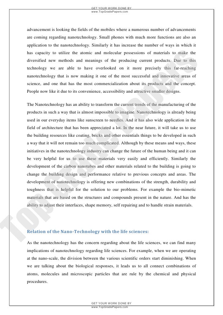 nanotechnology essay