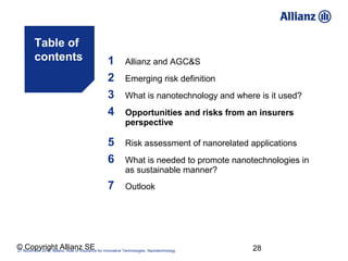 Table of
         contents                                1        Allianz and AGC&S
                                     ...