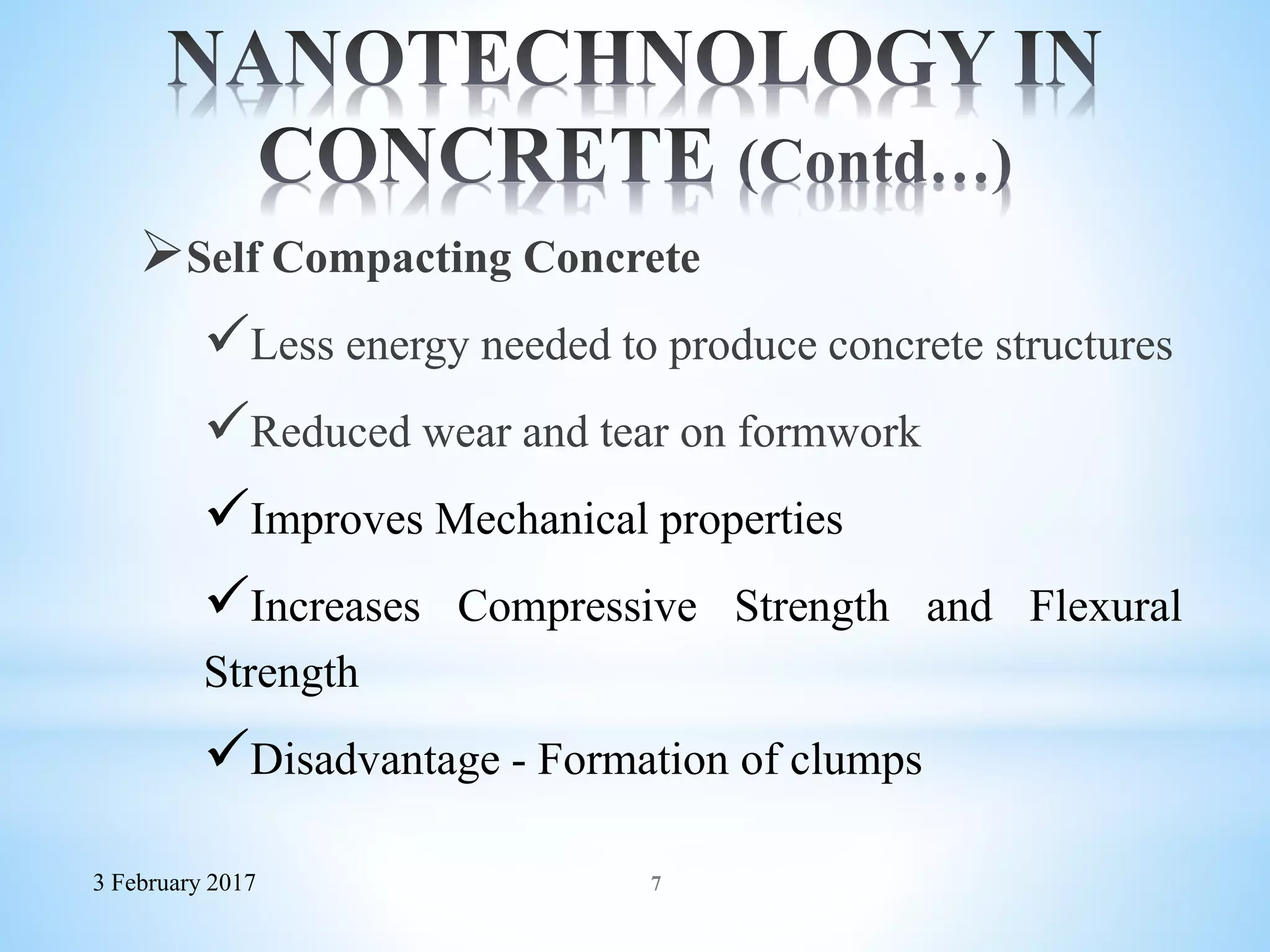 Nanotechnology in civil engineering | PPTX