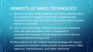 Nano Technology in Civil Engineering | PPTX