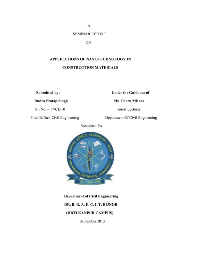 Nanotechnology in construction materioal | PDF