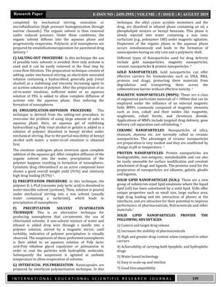NANOTECHNOLOGY IN DEVELOPMENT OF DRUG DELIVERY SYSTEM | PDF
