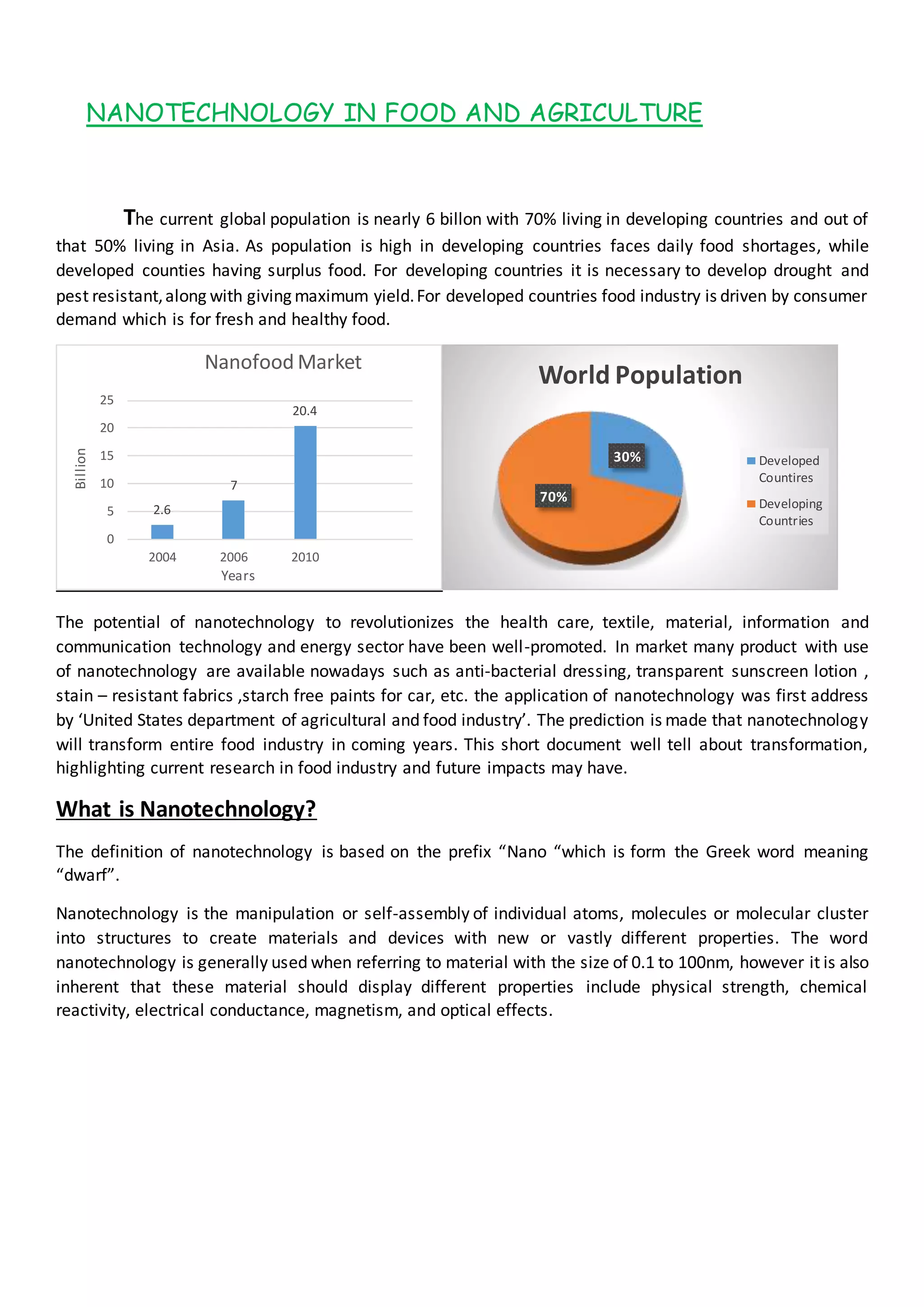 Nanotechnology in food and agriculture | DOCX