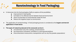 Nanotechnology in food packaging and safety. | PPTX