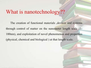 Nanotechnology in waste water treatment | PPTX