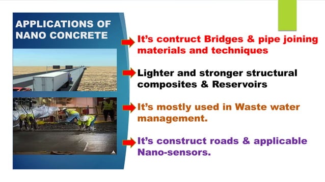 Nanotechnology & Nano materials in concrete | PPTX