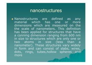 Nanotechnology,ppt by dr.imran aziz [compatibility mode] | PDF