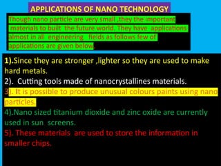 nano technology powerpoint presentation .ppt