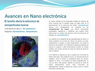 Avances en Nano electrónica