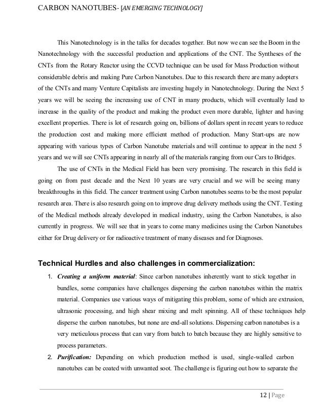 Research paper on nanotechnology