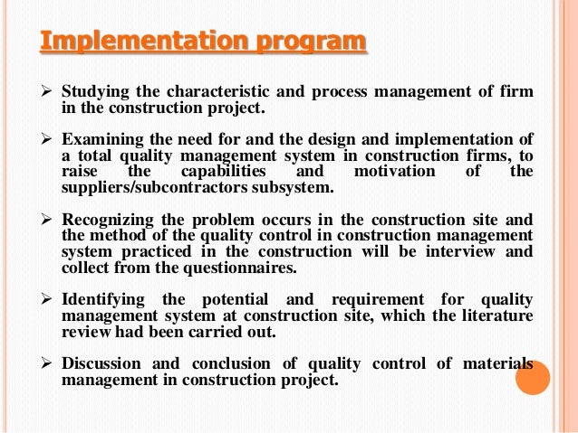 Dissertation total quality management
