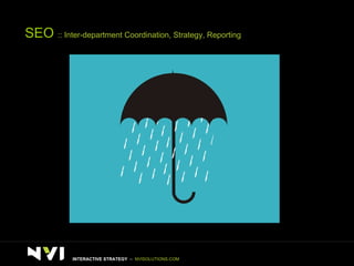 SEO  :: Inter-department Coordination, Strategy, Reporting INTERACTIVE STRATEGY  –  NVISOLUTIONS.COM 
