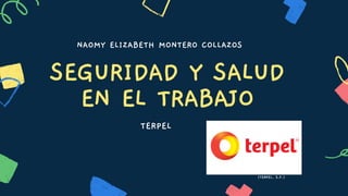 SEGURIDAD Y SALUD
EN EL TRABAJO
TERPEL
NAOMY ELIZABETH MONTERO COLLAZOS
(TERPEL, S.F.)
 