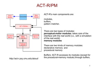 Cognitive Architectures Comparision based on perceptual processing | PPT