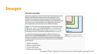 Images
Image & Text: Apache License from developer.google.com
 