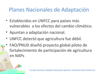 Plan Nacional de Adaptación (PNA) a la variabilidad y cambio climático ...