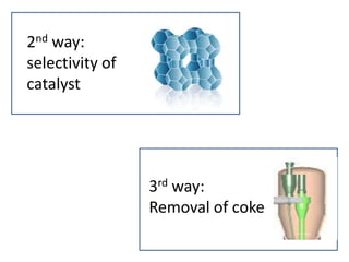 2nd way:
selectivity of
catalyst




                 3rd way:
                 Removal of coke
 