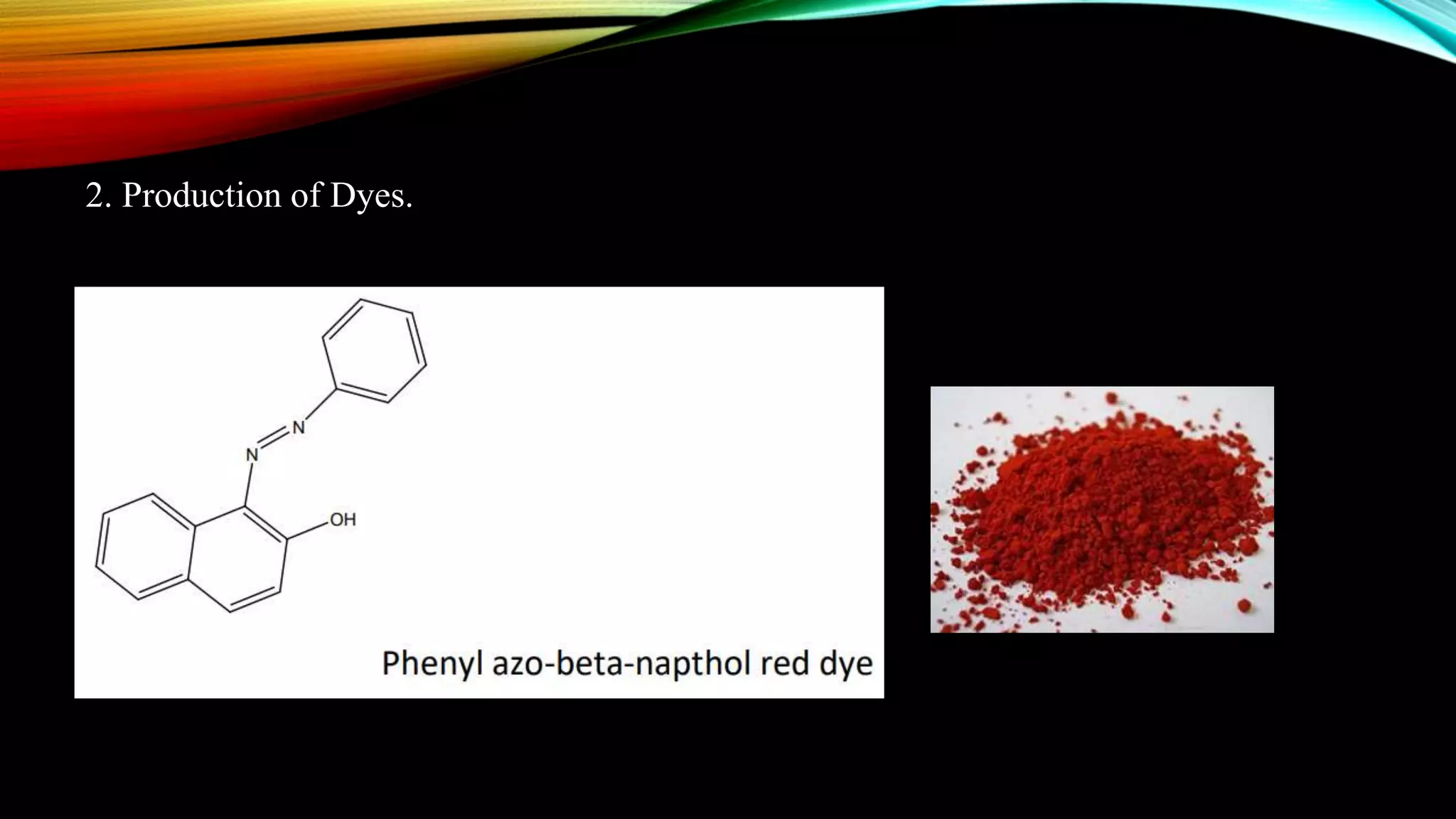 2. Production of Dyes.
 