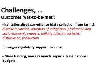 Planning for and monitoring outcomes in action-research Projects: The Napier grass diseases project