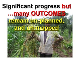 Planning for and monitoring outcomes in action-research Projects: The Napier grass diseases project