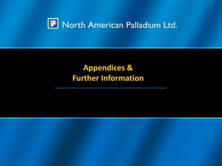 Appendices &
Further Information
 