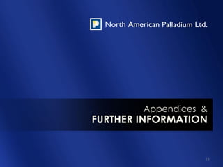 19
Appendices &
FURTHER INFORMATION
 