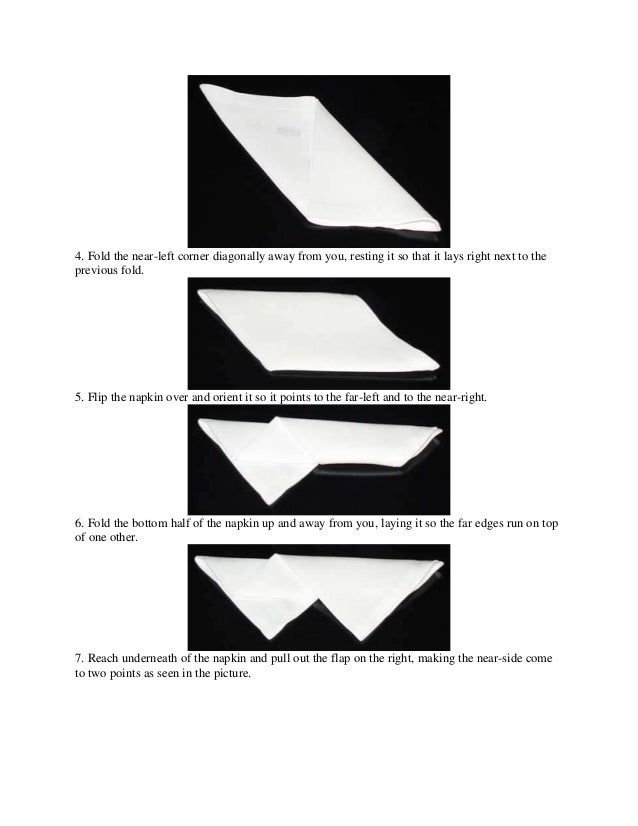 Napkin folding(demonstration)