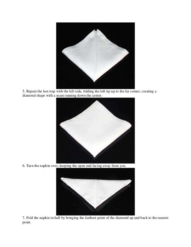 Napkin folding(demonstration)