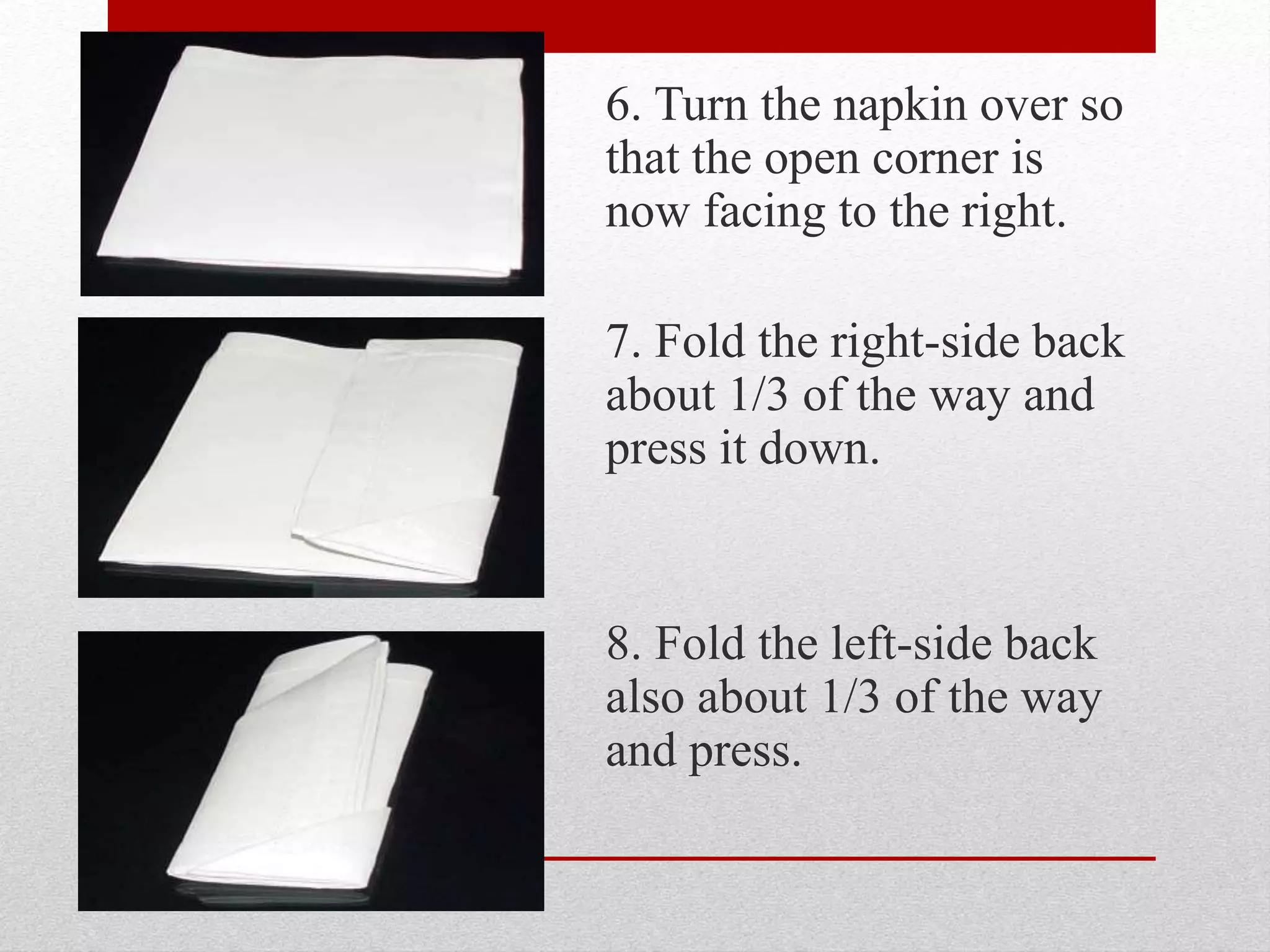 Napkin folding ppt | PPTX