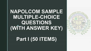 Napolcom Questions Napolcom free online review for board exam | PDF