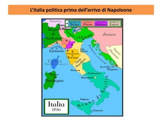 L’Italia politica prima dell’arrivo di Napoleone

             Stato
             di Milano
 