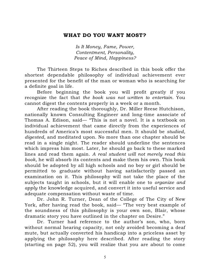 Napoleon hill think and grow rich - original