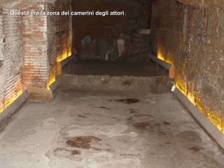Questa era la zona dei camerini degli attori 