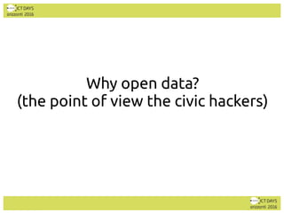 Open Data Culture
the point of view
of the civic hackers
Maurizio Napolitano <napo@fbk.eu>
 