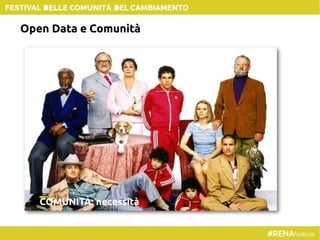 Open Data e Comunità
COMUNITÀ: necessità
 