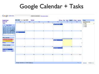 Google Calendar + Tasks 