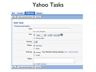Yahoo Tasks 