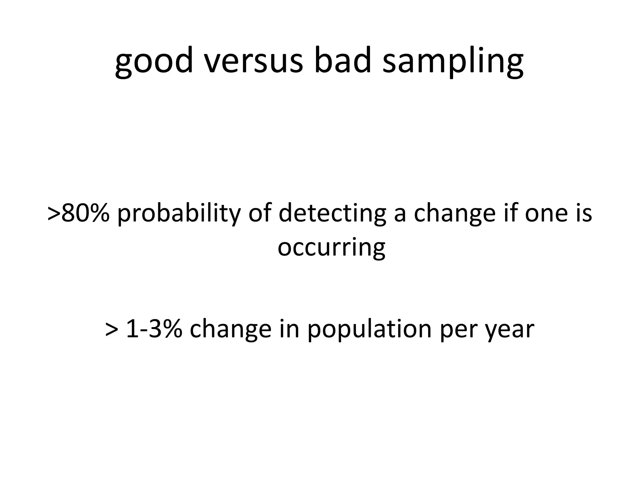   Determine how many sites you would need to detect declines