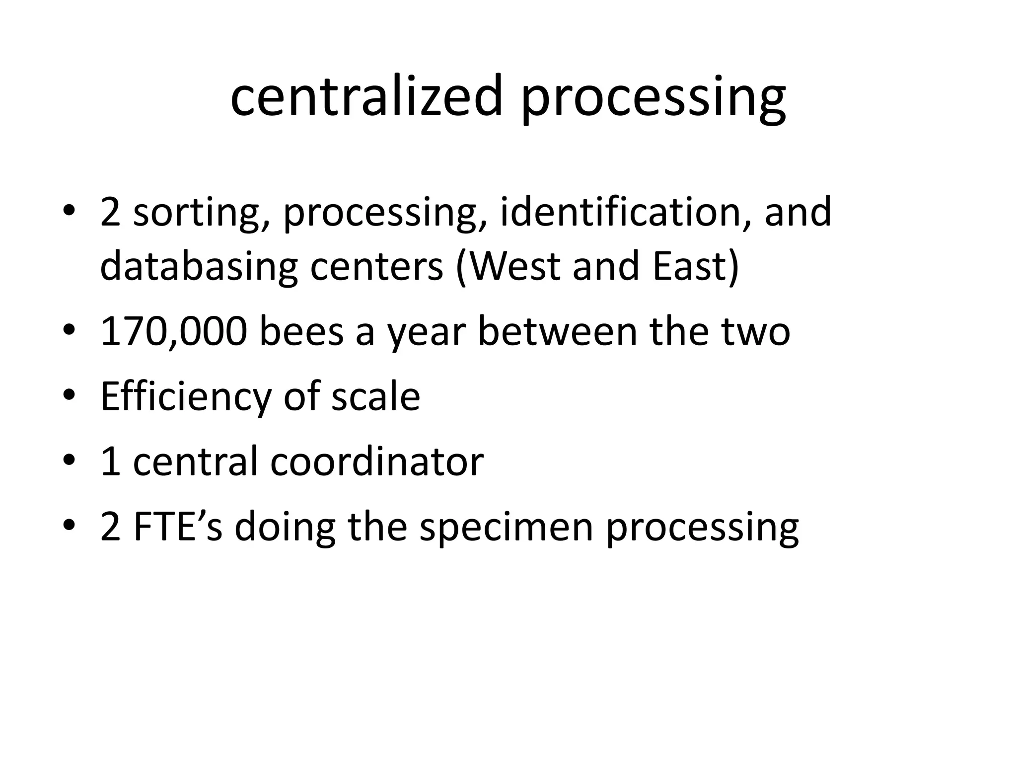 4 separate sampling systems 	National ForestsFish and Wildlife Service RefugesNational ParksCommercial Orchards or other Ag Systems