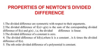 newton divided difference PPT.pptx presented by Mr. Pralay Sarkar for ...