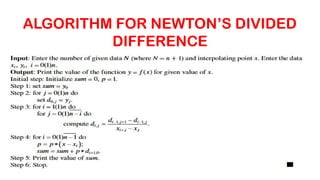 newton divided difference PPT.pptx presented by Mr. Pralay Sarkar for ...