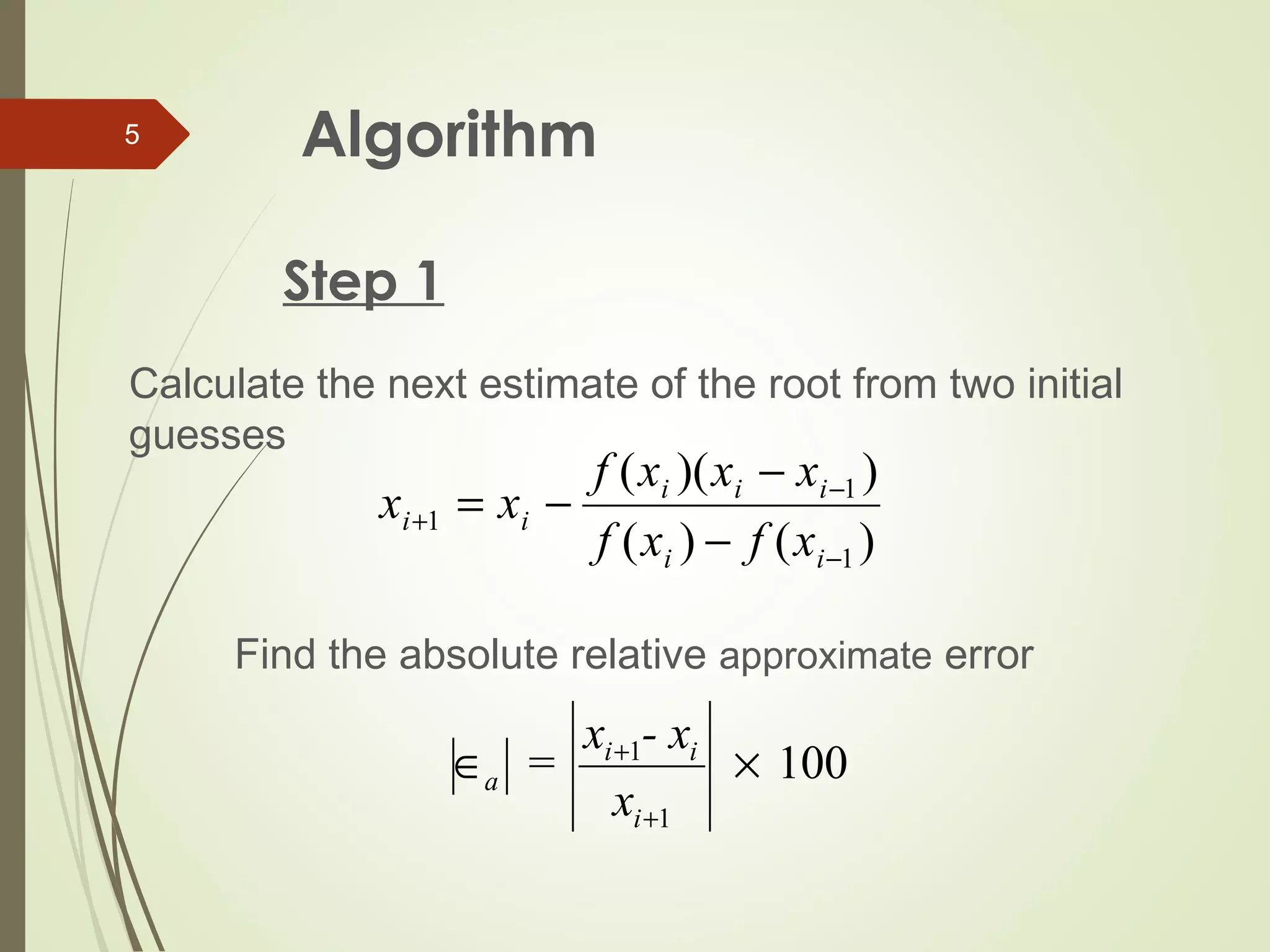 Secant Method | PPT